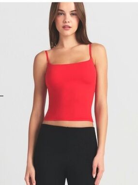 SKIMS Red Square-Neck Camisole